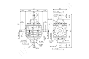 Hajtómű 1:1,94 3×1-3/4”-20 bordás Comer T-331A