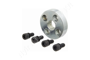 Hidraulika szivattyú csatlakozó lapos belső menetes 3/4″ BSP 51×51 mm acél Oleo Tecnica