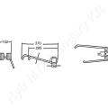 Rendkezelő fog L=370 mm H=102 mm d=36 mm s=9 mm bal Lely_146861