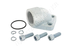 Hidraulika szivattyú csatlakozó 90°-os belső menetes 1-1/2″ BSP 72,5×60 mm öntöttvas OMT
