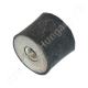 Rezgéscsillapító gumibak 50×50 mm M10 rozsdamentes acél