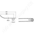Rendsodró fog L=575 mm H=92 mm d=51 mm s=9,5 mm Kuhn_146949 Rendsodró fog L=575 mm H=92 mm d=51 mm s=9,5 mm Kuhn_146949