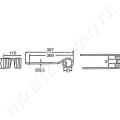 Rendkezelő fog L=387 mm H=110 mm d=51 mm s=9,5 mm bal Kuhn_146957 Rendkezelő fog L=387 mm H=110 mm d=51 mm s=9,5 mm bal Kuhn_146957