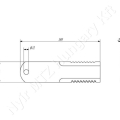 Szecskázókés 195x50x3 mm d=12 mm_149137 Szecskázókés 195x50x3 mm d=12 mm_149137
