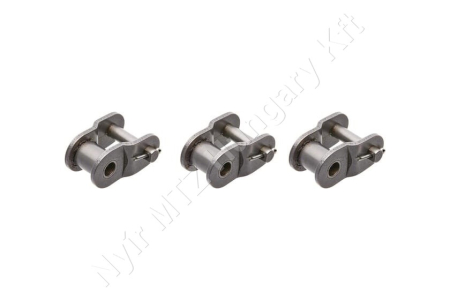 Összekötő láncszem ASA 60-1 egysoros (simplex) 3/4″ (19,05 mm) osztás 12,57 mm belső szélesség Ø11,91 mm görgő Ø5,94 mm csapszeg DIN 8188_150203