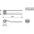Rendkezelő fog L=430 mm H=97 mm d=51 mm s=9,5 mm Galfre_146989 Rendkezelő fog L=430 mm H=97 mm d=51 mm s=9,5 mm Galfre_146989