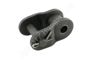Összekötő láncszem ASA 80-1 egysoros (simplex) 1″ (25,4 mm) osztás 15,75 mm belső szélesség Ø15,88 mm görgő Ø7,92 mm csapszeg DIN 8188