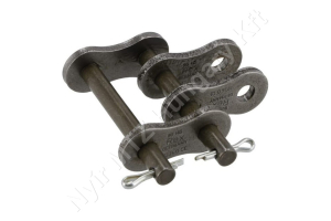 Összekötő láncszem 80HS2 kétsoros (duplex) 1″ (25,4 mm) osztás 15,75 mm belső szélesség Ø15,88 mm görgő Ø7,92 mm csapszeg