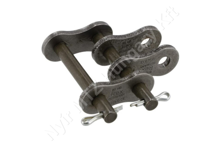 Összekötő láncszem 80HS2 kétsoros (duplex) 1″ (25,4 mm) osztás 15,75 mm belső szélesség Ø15,88 mm görgő Ø7,92 mm csapszeg_150220