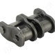 Összekötő láncszem ASA 100-2 (20A-2) kétsoros (duplex) 1-1/4″ (31,75 mm) osztás 18,9 mm belső szélesség Ø19,05 mm görgő Ø9,53 mm csapszeg DIN 8188