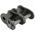 Összekötő láncszem ASA 100-2 (20A-2) kétsoros (duplex) 1-1/4″ (31,75 mm) osztás 18,9 mm belső szélesség Ø19,05 mm görgő Ø9,53 mm csapszeg DIN 8188_150226