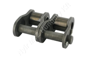 Összekötő láncszem 24B-2 kétsoros (duplex) 1-1/2″ (38,1 mm) osztás 1″ (25,4 mm) belső szélesség Ø25,4 mm görgő Ø14,63 mm csapszeg DIN 8187