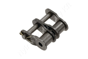 Összekötő láncszem 12B-2 kétsoros (duplex) 3/4″ (19,05 mm) osztás 7/16″ (11,68 mm) belső szélesség Ø12,07 mm görgő Ø5,72 mm csapszeg DIN 8187 Összekötő láncszem 12B-2 kétsoros (duplex) 3/4″ (19,05 mm) osztás 7/16″ (11,68 mm) belső szélesség Ø12,07 mm görgő Ø5,72 mm csapszeg DIN 8187