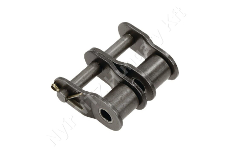 Összekötő láncszem 12B-2 kétsoros (duplex) 3/4″ (19,05 mm) osztás 7/16″ (11,68 mm) belső szélesség Ø12,07 mm görgő Ø5,72 mm csapszeg DIN 8187_150232