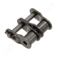 Összekötő láncszem 12B-2 kétsoros (duplex) 3/4″ (19,05 mm) osztás 7/16″ (11,68 mm) belső szélesség Ø12,07 mm görgő Ø5,72 mm csapszeg DIN 8187