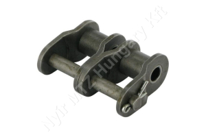 Összekötő láncszem ASA 60-2 (12A-2) kétsoros (duplex) 3/4″ (19,05 mm) osztás 12,57 mm belső szélesség Ø11,91 mm görgő Ø5,94 mm csapszeg DIN 8188 Összekötő láncszem ASA 60-2 (12A-2) kétsoros (duplex) 3/4″ (19,05 mm) osztás 12,57 mm belső szélesség Ø11,91 mm görgő Ø5,94 mm csapszeg DIN 8188
