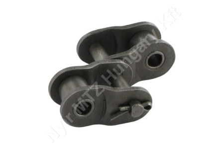 Összekötő láncszem ASA 80-2 (16A-2) kétsoros (duplex) 1″ (25,4 mm) osztás 15,75 mm belső szélesség Ø15,88 mm görgő Ø7,92 mm csapszeg DIN 8188_150237