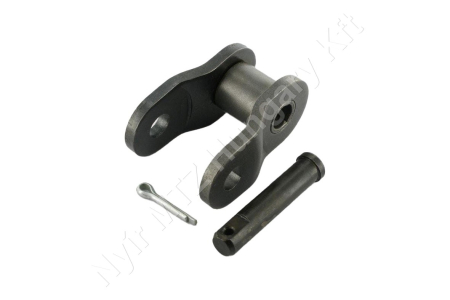 Összekötő láncszem ASA 100HE-1 egysoros (simplex) 1-1/4″ (31,75 mm) osztás 18,9 mm belső szélesség Ø19,05 mm görgő Ø9,53 mm csapszeg DIN 8188_150239