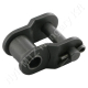 Összekötő láncszem egysoros (simplex) 1″ (25,4 mm) osztás 17,02 mm belső szélesség Ø15,88 mm görgő Ø8,28 mm csapszeg DIN 8187