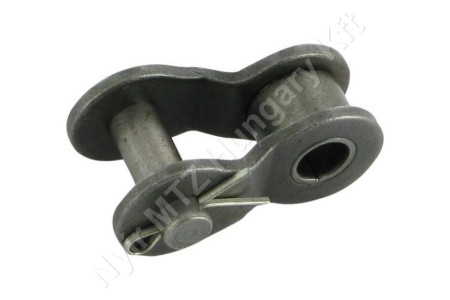 Összekötő láncszem egysoros (simplex) 1/2″ (12,7 mm) osztás 3/16″ (4,88 mm) belső szélesség Ø7,75 mm görgő Ø4,09 mm csapszeg DIN 8187_150245