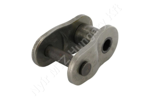 Összekötő láncszem ASA 160HE-1 egysoros (simplex) 2″ (50,8 mm) osztás 31,55 mm belső szélesség Ø28,58 mm görgő Ø14,27 mm csapszeg DIN 8188