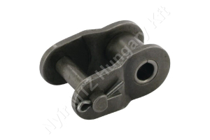 Összekötő láncszem ASA 60-1 egysoros (simplex) 3/4″ (19,05 mm) osztás 12,57 mm belső szélesség Ø11,91 mm görgő Ø5,94 mm csapszeg DIN 8188