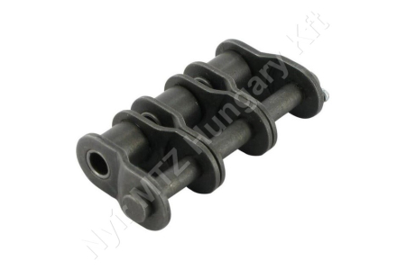 Összekötő láncszem hajlított 08B-3 háromsoros (triplex) 1/2″ (12,7 mm) osztás 5/16″ (7,75 mm) belső szélesség Ø8,51 mm görgő Ø4,45 mm csapszeg DIN 8187_150268