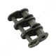 Összekötő láncszem hajlított 10B-3 háromsoros (triplex) 5/8″ (15,875 mm) osztás 3/8″ (9,65 mm) belső szélesség Ø10,16 mm görgő Ø5,08 mm csapszeg DIN 8187
