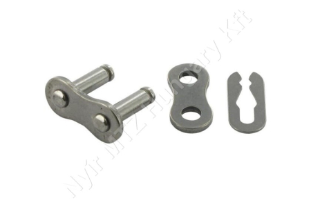 Összekötő láncszem 08B-1 egysoros (simplex) 1/2″ (12,7 mm) osztás 5/16″ (7,75 mm) belső szélesség Ø8,51 mm görgő Ø4,45 mm csapszeg DIN 8187_150297 Összekötő láncszem 08B-1 egysoros (simplex) 1/2″ (12,7 mm) osztás 5/16″ (7,75 mm) belső szélesség Ø8,51 mm görgő Ø4,45 mm csapszeg DIN 8187_150297