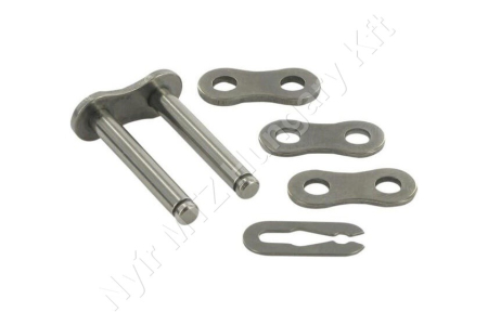 Összekötő láncszem 08B-2 kétsoros (duplex) 1/2″ (12,7 mm) osztás 5/16″ (7,75 mm) belső szélesség Ø8,51 mm görgő Ø4,45 mm csapszeg DIN 8187_150298