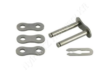 Összekötő láncszem 10B-2 kétsoros (duplex) 5/8″ (15,875 mm) osztás 3/8″ (9,65 mm) belső szélesség Ø10,16 mm görgő Ø5,08 mm csapszeg DIN 8187_150300