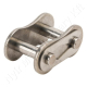 Összekötő láncszem 12B-1 egysoros (simplex) 3/4″ (19,05 mm) osztás 7/16″ (11,68 mm) belső szélesség Ø12,07 mm görgő Ø5,72 mm csapszeg DIN 8187