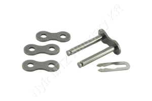 Összekötő láncszem 12B-2 kétsoros (duplex) 3/4″ (19,05 mm) osztás 7/16″ (11,68 mm) belső szélesség Ø12,07 mm görgő Ø5,72 mm csapszeg DIN 8187