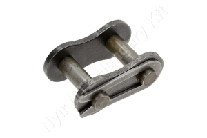 Összekötő láncszem 16B-1 egysoros (simplex) 1″ (25,4 mm) osztás 17,02 mm belső szélesség Ø15,88 mm görgő Ø8,28 mm csapszeg DIN 8187