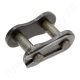 Összekötő láncszem 16B-1 egysoros (simplex) 1″ (25,4 mm) osztás 17,02 mm belső szélesség Ø15,88 mm görgő Ø8,28 mm csapszeg DIN 8187