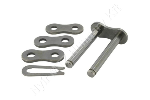 Összekötő láncszem 16B-2 kétsoros (duplex) 1″ (25,4 mm) osztás 17,02 mm belső szélesség Ø15,88 mm görgő Ø8,28 mm csapszeg DIN 8187