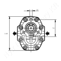 Hidraulika szivattyú 81,68 cm³/fsz z=6 73x73 mm jobbos Casappa_170476