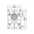 Hidraulika szivattyú 6 cm³/fsz M12x1,5 1:8 96,2x71,5 mm balos_170082