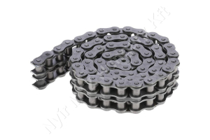 Görgőslánc ASA 100-2 (20A-2) kétsoros (duplex) 1-1/4″ (31,75 mm) osztás 18,9 mm belső szélesség DIN 8188 folyóméter