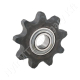 Láncfeszítő kerék 20B-1 egysoros (simplex) 1 1/4″-19,56 mm z=9 furat Ø25 mm C45 acél