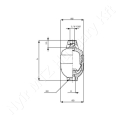 Hidroakkumulátor 0,1 liter p0=60 bar Pmax=210 bar M18 csavaros membrános_171843