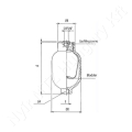 Hidroakkumulátor 1 liter p0=140 bar Pmax=250 bar M18 ballonos_171867 Hidroakkumulátor 1 liter p0=140 bar Pmax=250 bar M18 ballonos_171867