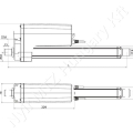 Lineáris aktuátor 24V 600 mm löket 6800 N 12,7 mm/s IP66/69 LA36 Linak_161822