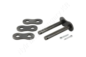 Összekötő láncszem 16B-2 kétsoros (duplex) 1″ (25,4 mm) osztás 17,02 mm belső szélesség Ø15,88 mm görgő Ø8,28 mm csapszeg DIN 8187