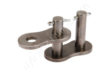 Összekötő láncszem egysoros (simplex) 1-1/2″ (38,1 mm) osztás 1″ (25,4 mm) belső szélesség Ø25,4 mm görgő Ø14,63 mm csapszeg_150367 Összekötő láncszem egysoros (simplex) 1-1/2″ (38,1 mm) osztás 1″ (25,4 mm) belső szélesség Ø25,4 mm görgő Ø14,63 mm csapszeg_150367