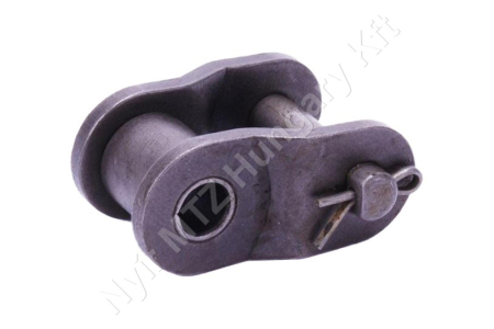 Összekötő láncszem egysoros (simplex) 3/4″ (19,05 mm) osztás 7/16″ (11,68 mm) belső szélesség Ø12,07 mm görgő Ø6,1 mm csapszeg_150371