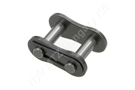 Összekötő láncszem egysoros (simplex) 3/4″ (19,05 mm) osztás 7/16″ (11,68 mm) belső szélesség Ø12,07 mm görgő Ø6,1 mm csapszeg_150372