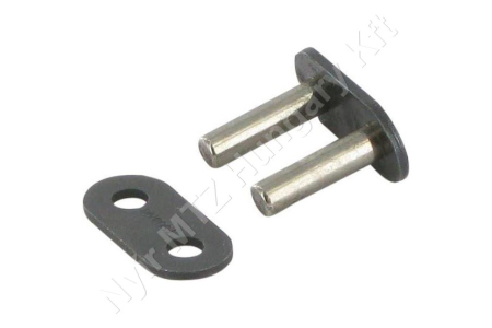Összekötő láncszem 06B-1 egysoros (simplex) 3/8″ (9,53 mm) osztás 7/32″ (5,72 mm) belső szélesség Ø6,35 mm görgő Ø3,28 mm csapszeg DIN 8187_150377