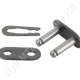 Összekötő láncszem 06B-1 egysoros (simplex) 3/8″ (9,53 mm) osztás 7/32″ (5,72 mm) belső szélesség Ø6,35 mm görgő Ø3,28 mm csapszeg DIN 8187
