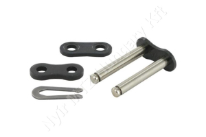 Összekötő láncszem 08B-2 kétsoros (duplex) 1/2″ (12,7 mm) osztás 5/16″ (7,75 mm) belső szélesség Ø8,51 mm görgő Ø4,45 mm csapszeg DIN 8187